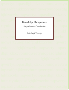 Knowledge Management: