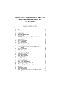Supreme Court (Chapter I New Scale of Costs and Other Costs