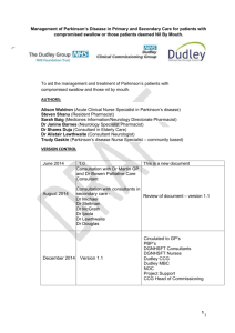 Dudley Guideline – swallowing ACE Jan 2015