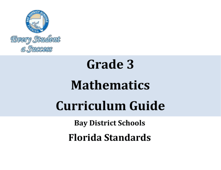 3rd Gr Mathematics Curriculum Guide