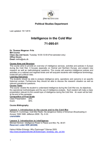 Intelligence in the Cold War 71-095-01