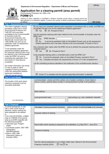 Application for a Clearing Permit