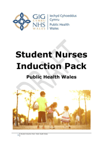 Public Health Wales Student Induction Pack