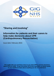 All Wales DNACPR Patient Information Leaflet