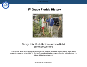 11th Grade Florida History. George H.W, Bush