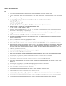 Final Exam Study Guide Spring 2015