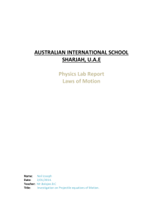 9.80± 0.64 m. - AIS Moodle - Australian International School