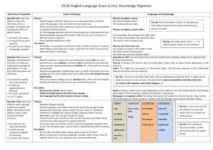 iGCSE English Language Exam (Core