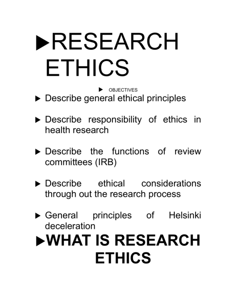what is ethics in research essay