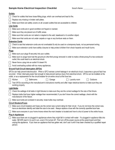 Electricity Home Inspection Checklist