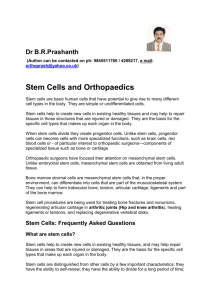 Stem cells in Orthopaedic practice