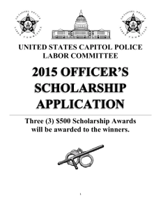 2015 Officer Scholarship Application