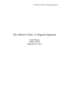The Affective Filter