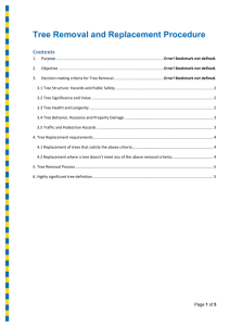 Tree Removal and Replacement Procedure