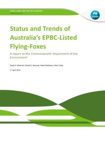 Status and trends of Australia`s EPBC-listed flying