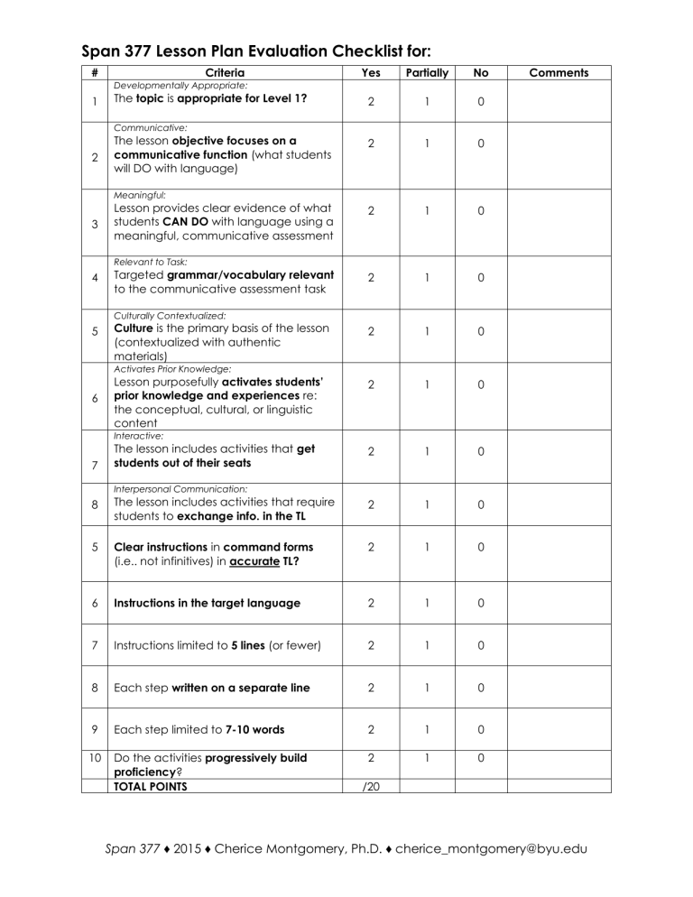 span-377-lesson-plan-evaluation-checklist