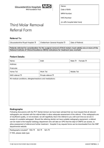 Third molar removal referral form - Gloucestershire Hospitals NHS