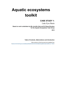 Aquatic ecosystems toolkit - Case Study 1: Lake Eyre Basin