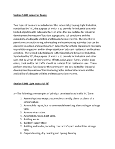 Section 5.800 Industrial Zones