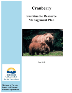 Cranberry Sustainable Resource Management Plan
