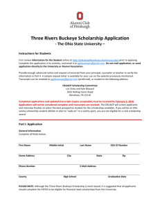 Online Application Form - OSU Alumni Club of Pittsburgh
