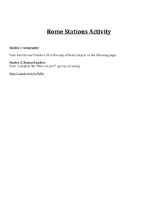 Rome Stations Activity