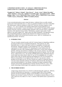 A POSITRON SOURCE USING AN AXIALLY ORIENTED CRYSTAL