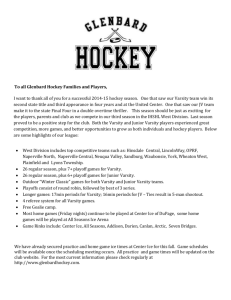 To all Glenbard Hockey Families and Players