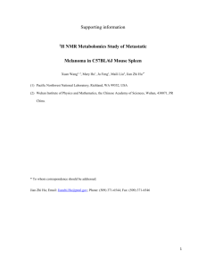 1 H NMR Metabolomics Study of Metastatic
