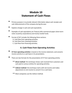 Module 10: Cash Flows