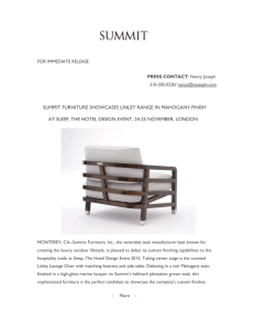 summit furniture showcases linley range in mahogany finish