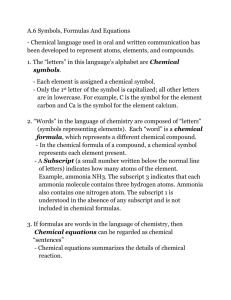 Chemical symbols.