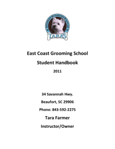 East Coast Grooming Student Handbook 2011