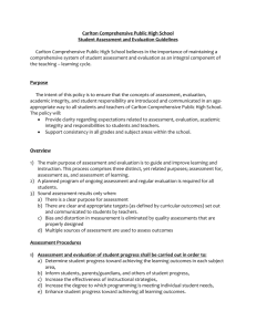Carlton Assessment Policy - Carlton Comprehensive High School