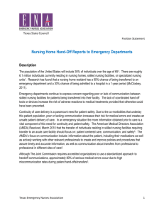 Texas ENA Position Statement – Nursing Home Hand Off Report.2014