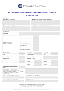 War Risk and K&R Cover Application Form