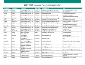 WFSN Inaugural Forum Attendee Roster