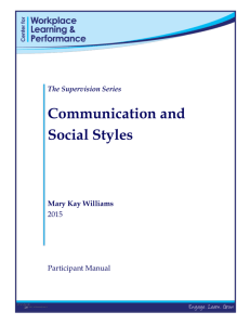 Communication and Social Styles
