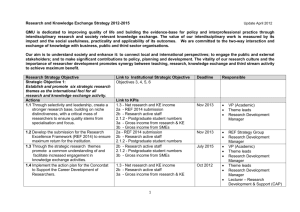 Research and Knowledge Exchange Strategy 2012