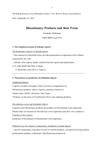 Illocutionary Products and their Form