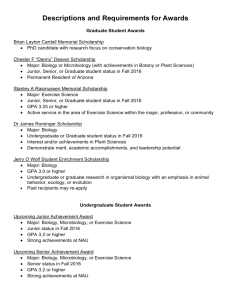 Biological Sciences Graduate scholarships