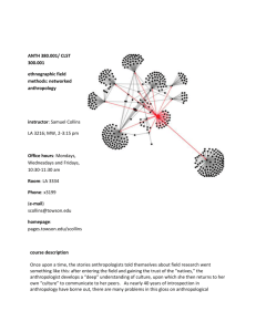 Ethnographic Research Methods - Towson University