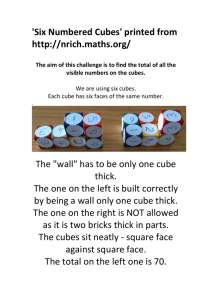 Six Numbered Cubes