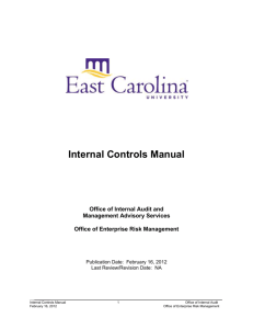 Internal Controls Manual - East Carolina University