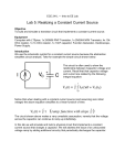 Lab 5: Realizing a Constant Current Source