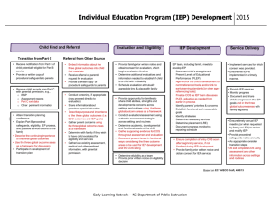 (IEP) Flow Chart - North Carolina Early Learning Network