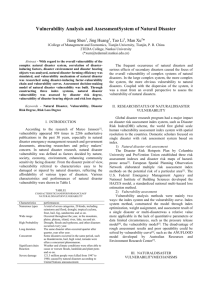 Vulnerability Analysis and AssessmentSystem of Natural Disaster