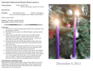 Order of Service 12-6-15