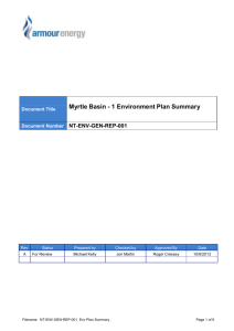 Myrtle Basin - 1 Environment Plan Summary