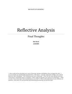 Reflective Analysis